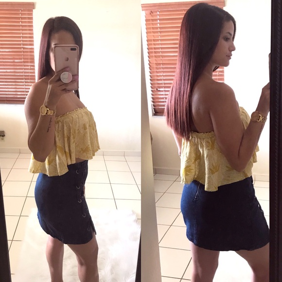 LAST 1 // ‘PALMS’ Printed Crop - Picture 3 of 4